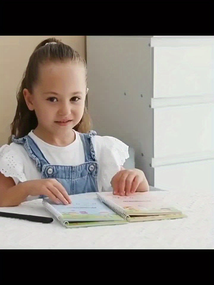 4pcs/set Reusable Children 3D Copybook for Calligraphy Numbers 0-100 Handwriting christmas /halloween /Thanksgiving DayTextbook Learning Math Book Writing for Kids Toys