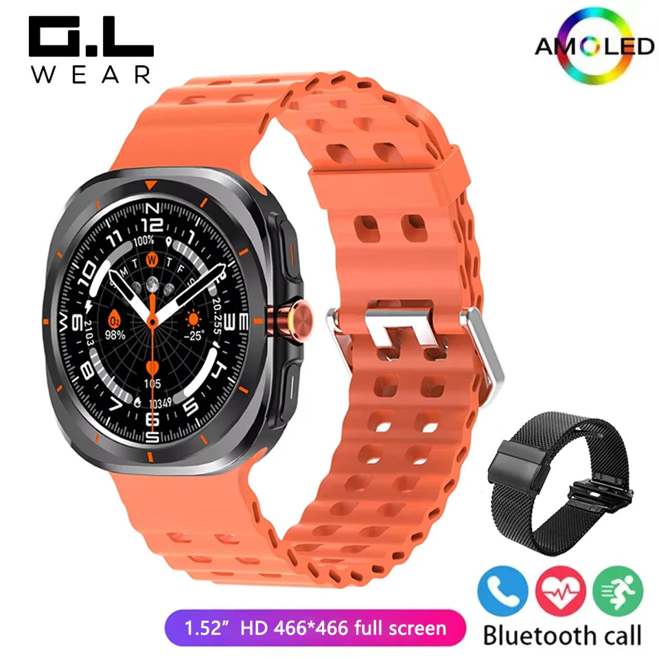 G.L Wear 2025 nouvelle montre intelligente pour hommes surveillance de la fréquence cardiaque Bluetooth appel Fitness suivi podomètre montre intelligente pour hommes