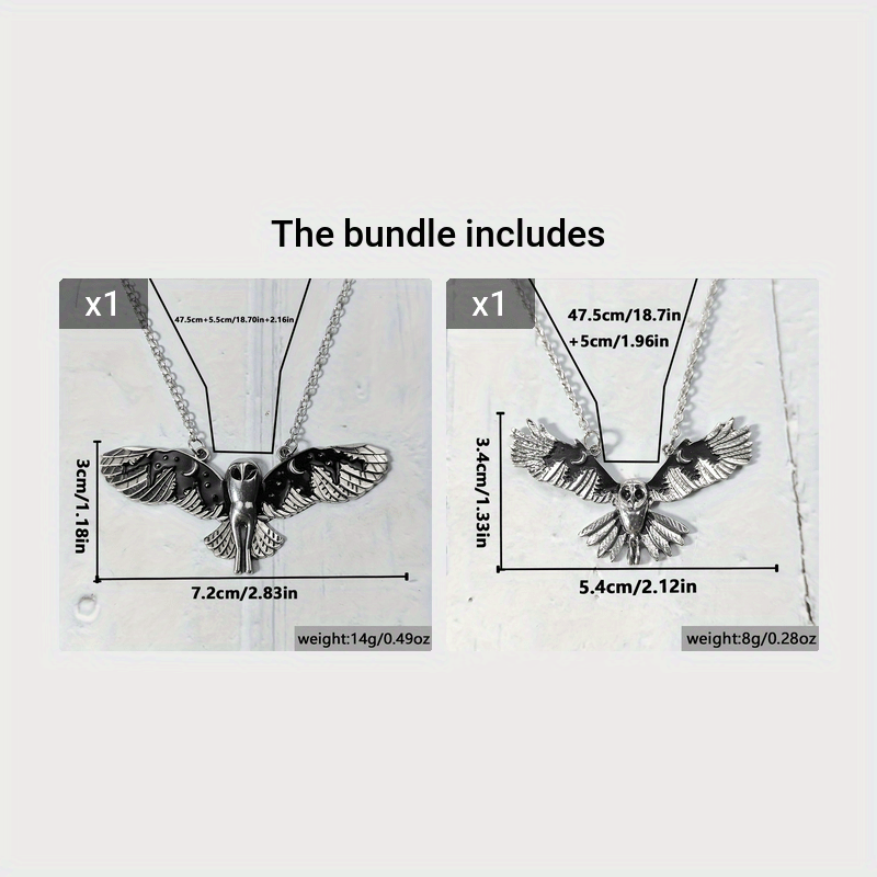 Women's Vintage Animal Totem Necklace - Silvery Owl Pendant with Moon Phase Art, Zinc Alloy Jewelry | Unique Witch Design | Perfect Gift for Ladies