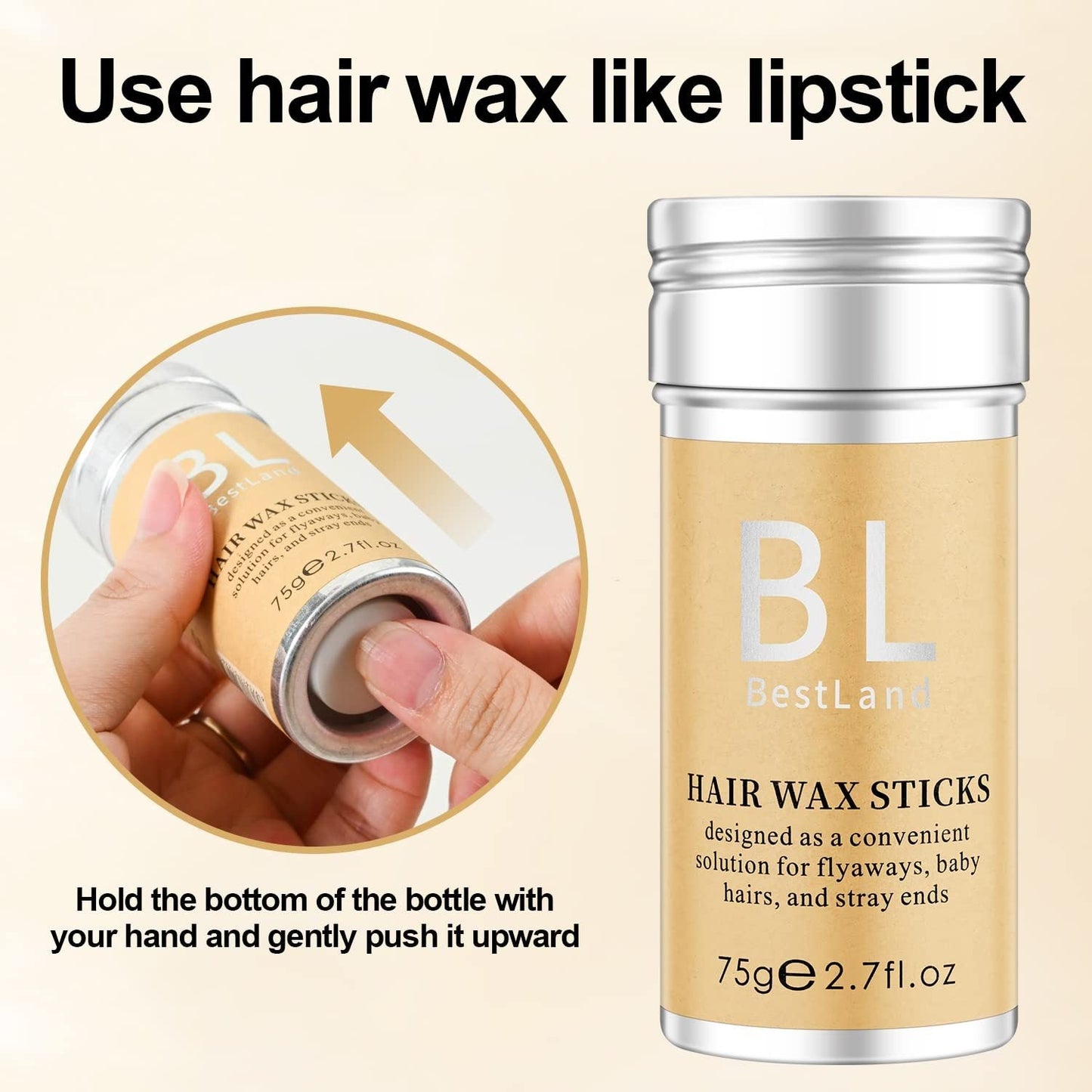 Hair Wax Stick, Flyaways Hair Styling Wax for Edge Control and Taming Youngsters' Hair - elite sn