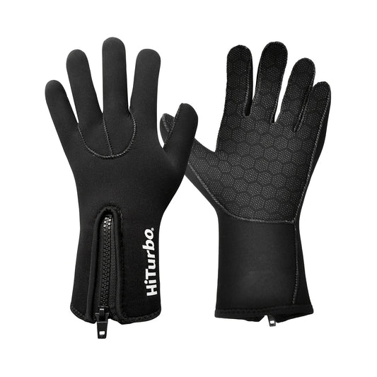 Hiturbo 3Mm Neoprene Gloves, Perfect for Surfing, Kayaking, Snorkeling, Sailing, Boating - Five Finger Design for Maximum Dexterity