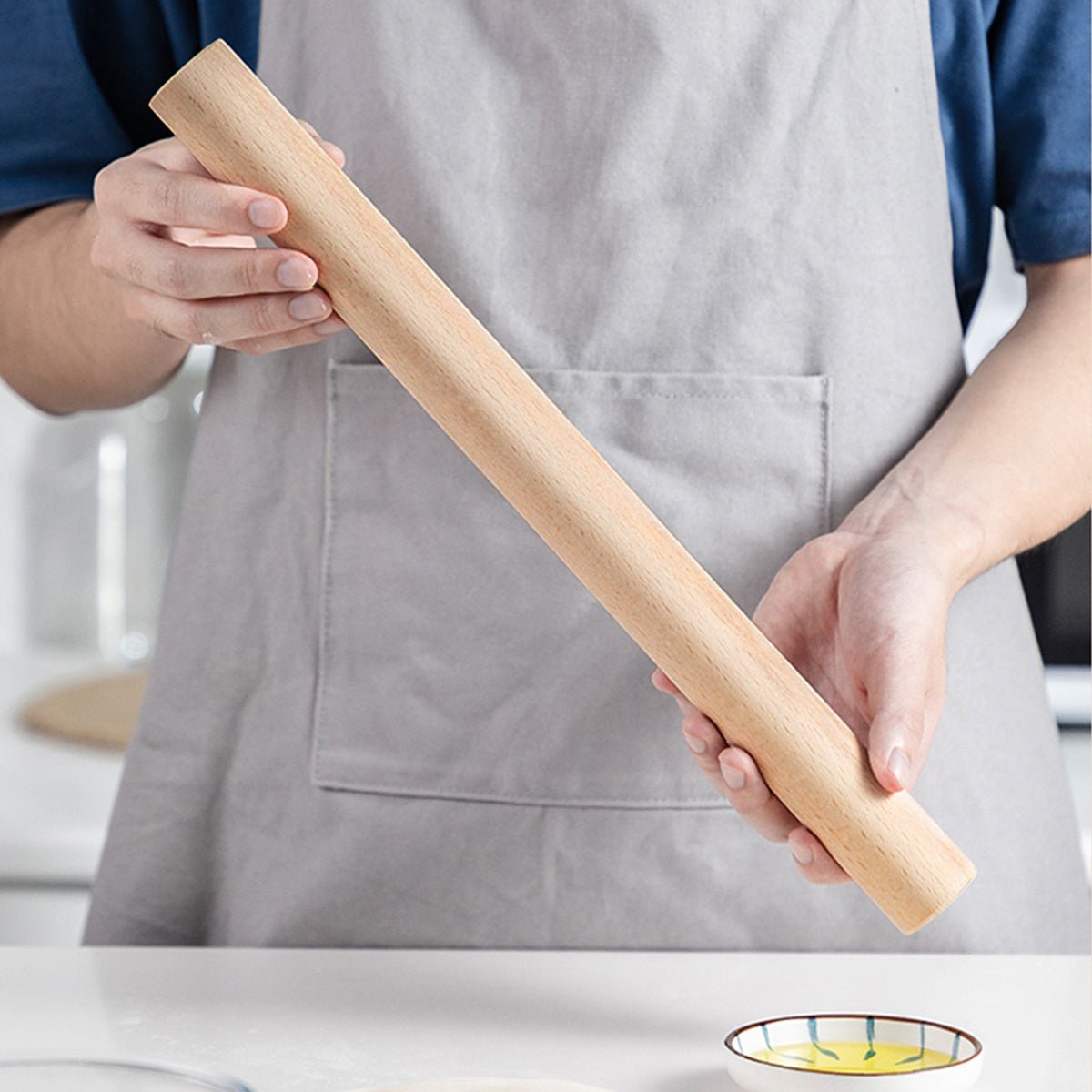 1pc High - quality Beech Wood Rolling Pin - elite sn