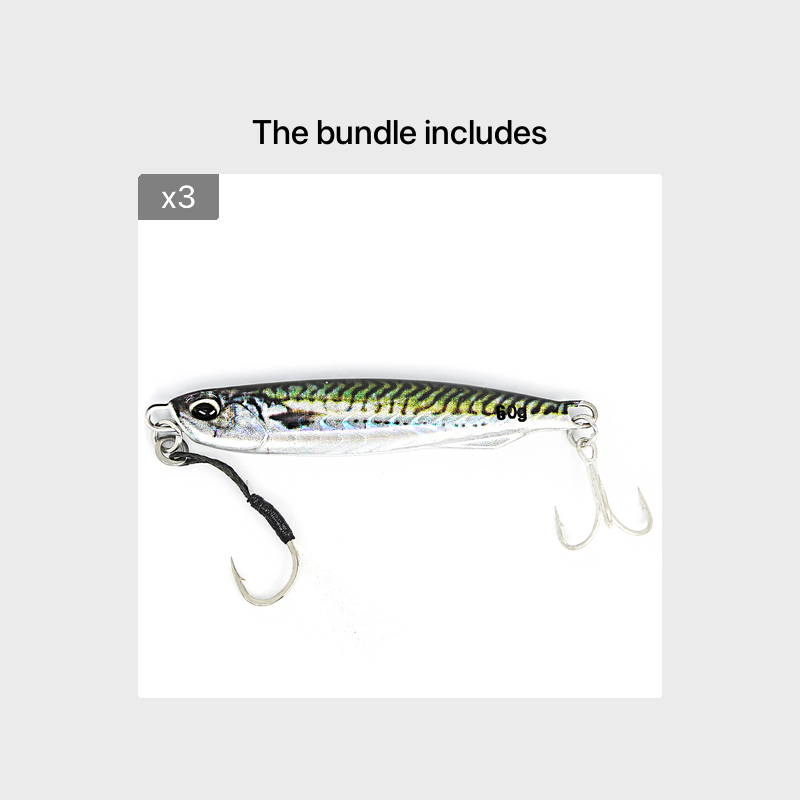 B&U Metal Cast Jig - 3D Printed Spoon Casting Jigging for Saltwater Fishing - 30G/40G/60G Artificial Bait Tackle with Enhanced Durability and Realistic Design