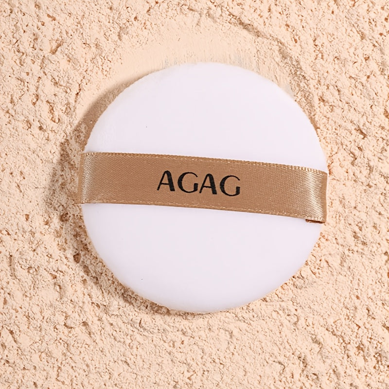 AGAG Butterfly-Themed Loose Powder - Lightweight, Oil-Control, Waterproof & Sweatproof Concealer - Invisible Pore Minimizing, Natural Finish for All Skin Types - Sparkling Rose Golden Container