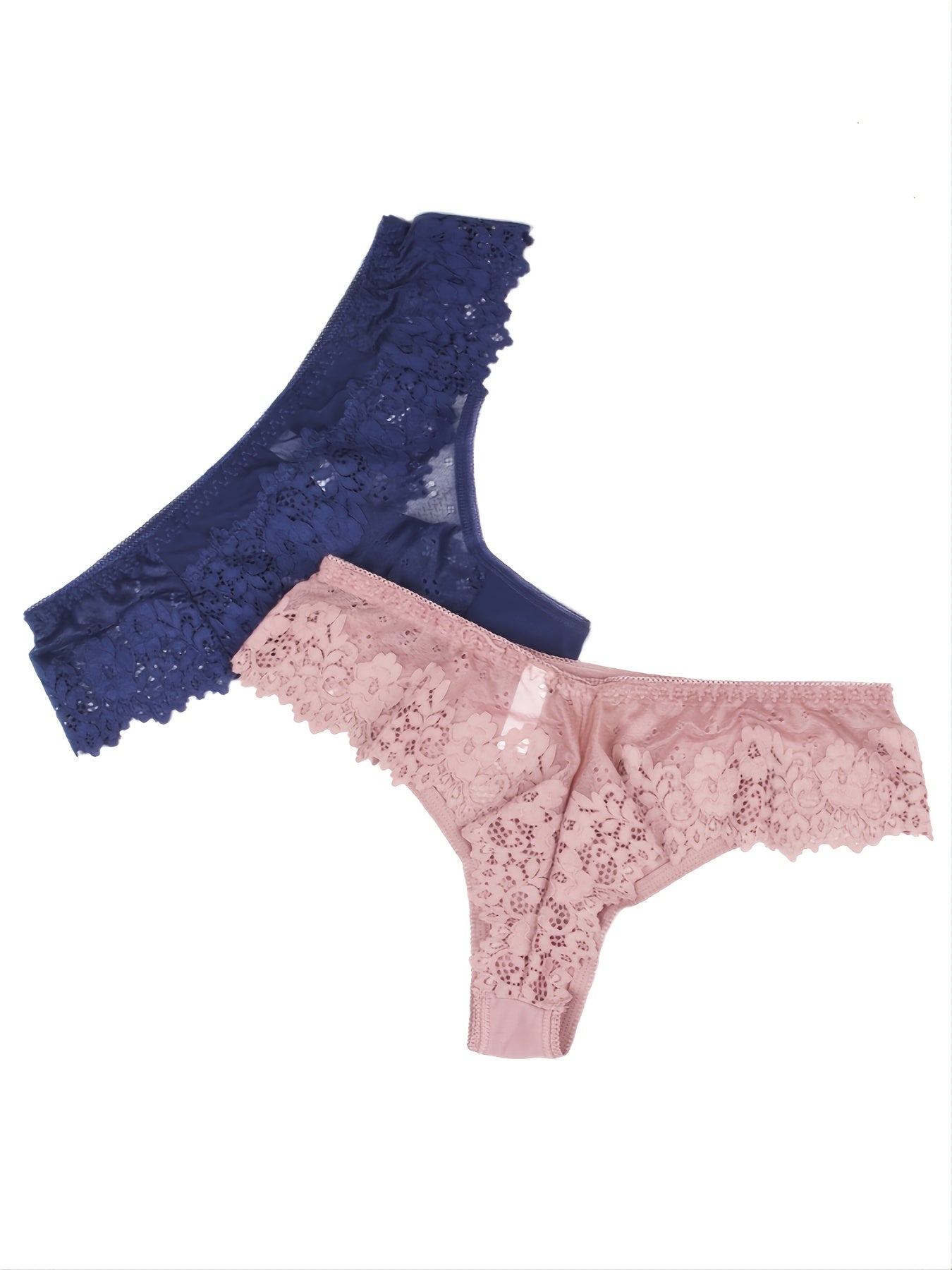 5pcs Brazilian Style Women's Low-Rise Bikini Underwear - Sheer Lace & Mesh Hipster Panty, Breathable Transparent Lingerie with High- (Bulk Reducing) - Brazilian Bikini for Swim & Casual Attire 5pcs/LOT - Bulk Reducing Low