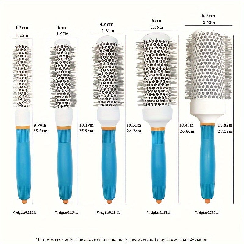 1pc Professional Ceramic Round Brush For Blow Drying And Heat Styling - Anti-Static, Lightweight, And Ion Thermal Barrel Brush For Salon Hairdressing