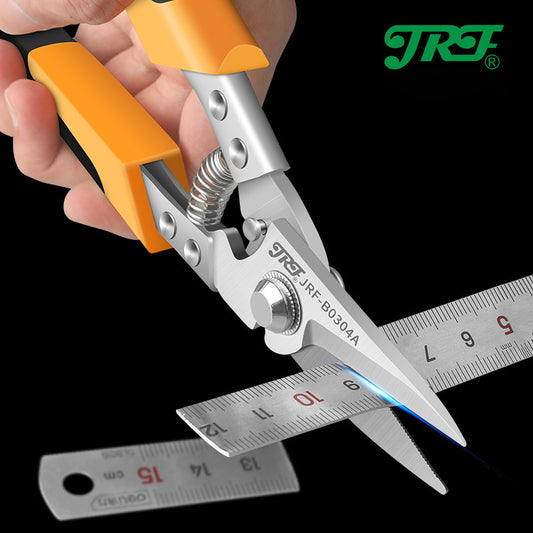 Heavy-Duty Industrial Shears - Professional Scissors & Shears for Cutting Metal Sheets, PVC Pipes, and Tin with Stainless Steel Blades and Ergonomic Handles for Comfortable Grip