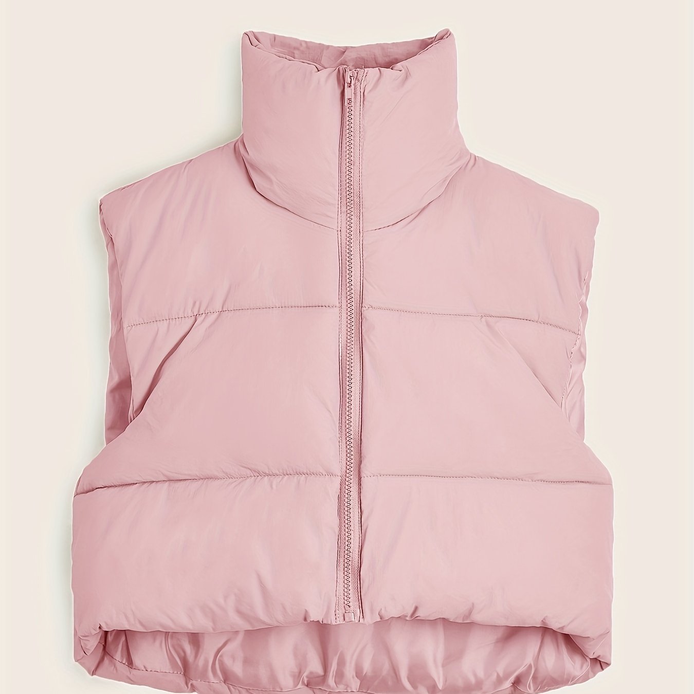 Women'S Sleeveless Vest - Vibrant Pink Slim-Fit Alternative Coat with Drawstring Hood, Zipper Front & Pockets for Fall/Winter Casual Wear, Casual Winter Wear | High Neckline Vest | Zippered Jacket