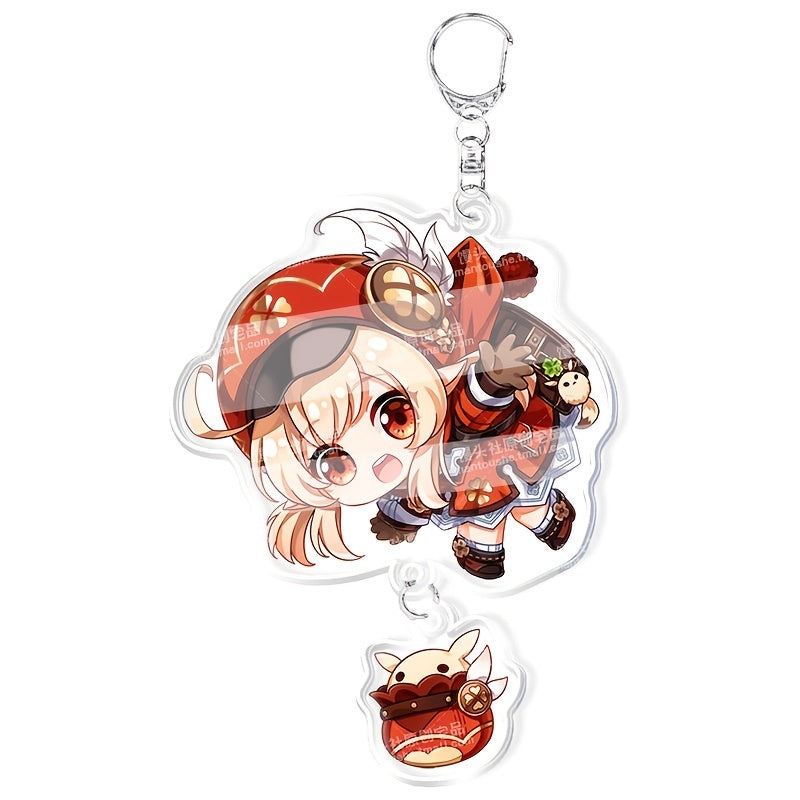 Game Anime Acrylic Keychain Cartoon Japanese Cute Bag Key Chain Keyring Ornament Bag Purse Charm Accessories