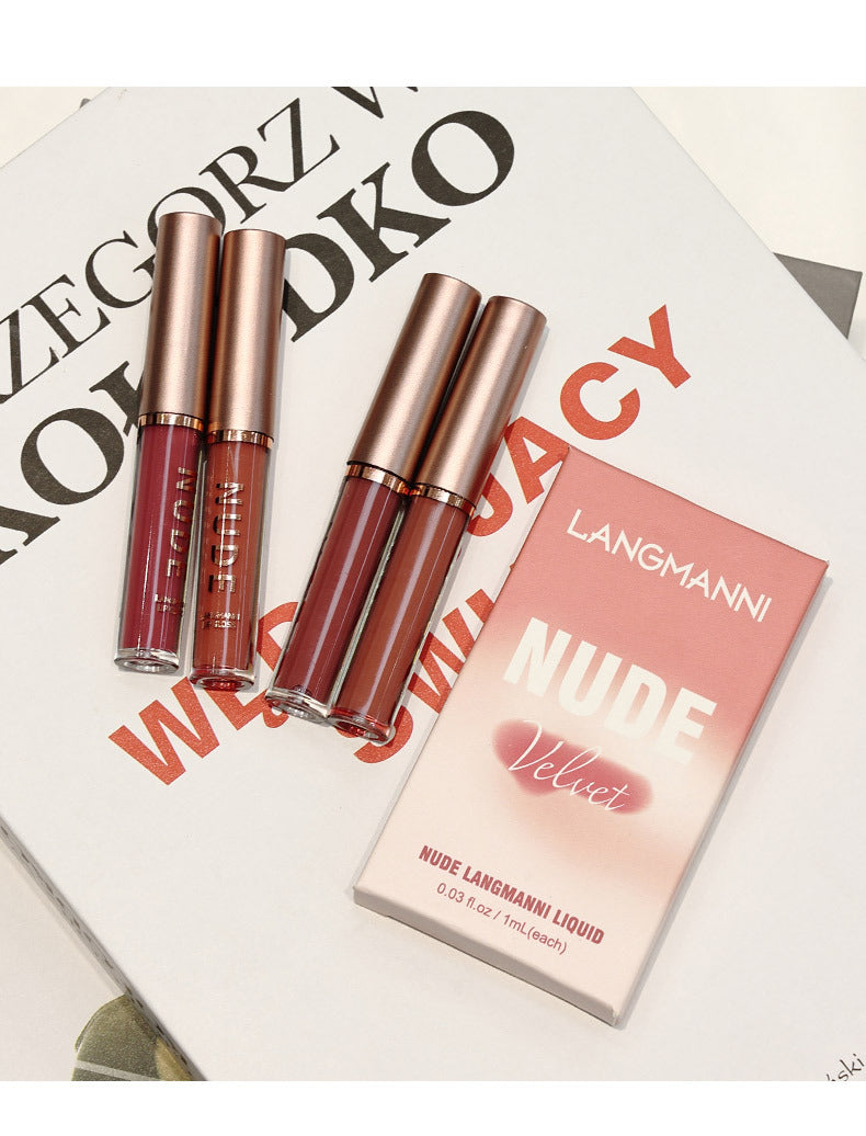 16 Pcs/Set Lipstick Set Long-Lasting Lip Gloss Velvet Glazed Matte Beauty Liquid Lipstick Makeup Valentine's Day Gifts