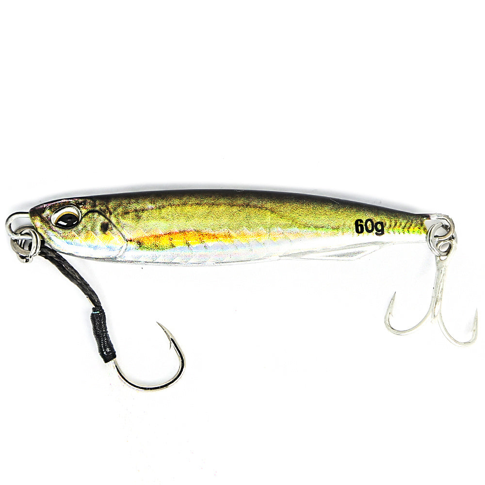 B&U Metal Cast Jig - 3D Printed Spoon Casting Jigging for Saltwater Fishing - 30G/40G/60G Artificial Bait Tackle with Enhanced Durability and Realistic Design