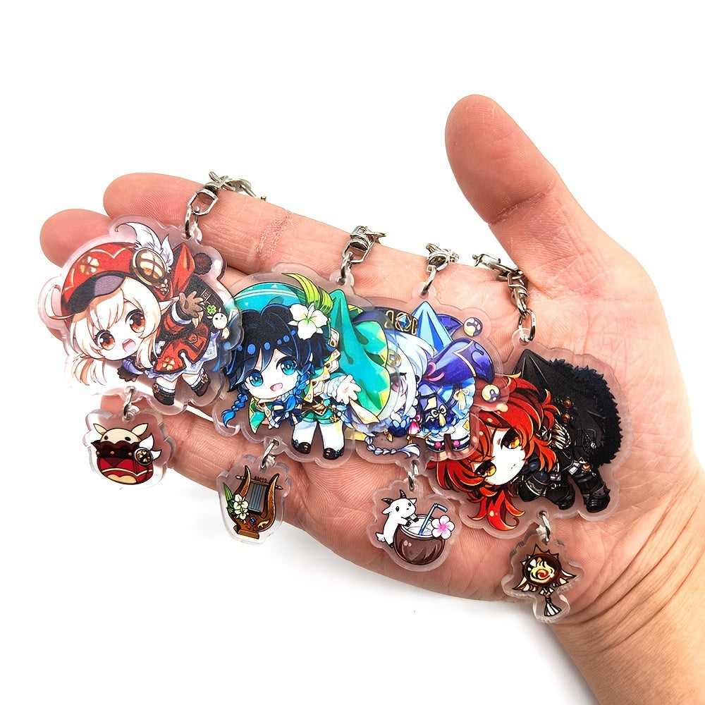Game Anime Acrylic Keychain Cartoon Japanese Cute Bag Key Chain Keyring Ornament Bag Purse Charm Accessories