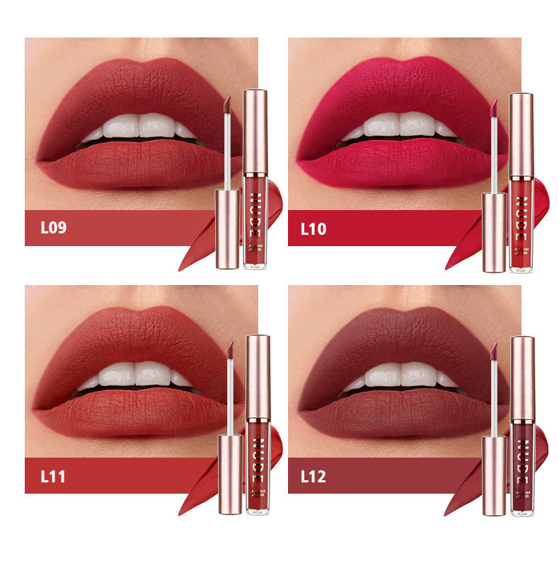 16 Pcs/Set Lipstick Set Long-Lasting Lip Gloss Velvet Glazed Matte Beauty Liquid Lipstick Makeup Valentine's Day Gifts
