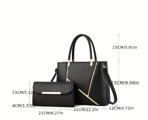 Crossbody Bag 2pcs Set Fashionable Handbag New Style Women's Shoulder Bag Small Wallet Carry-On Bag