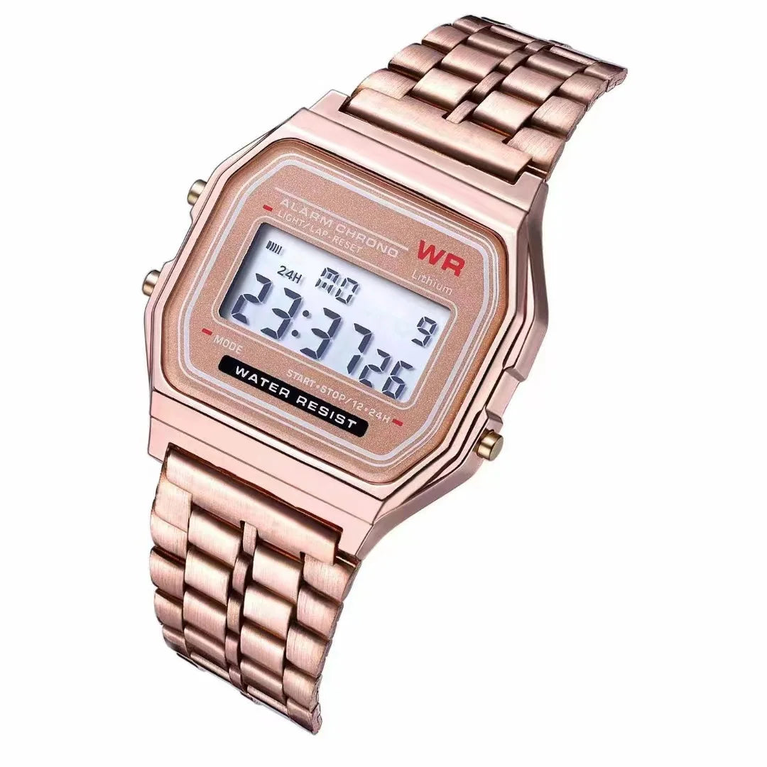 F91W montre à bracelet en acier Non étanche pour femmes, hommes, horloge d'affaires, montre de sport numérique LED multifonctionnelle, horloge électronique