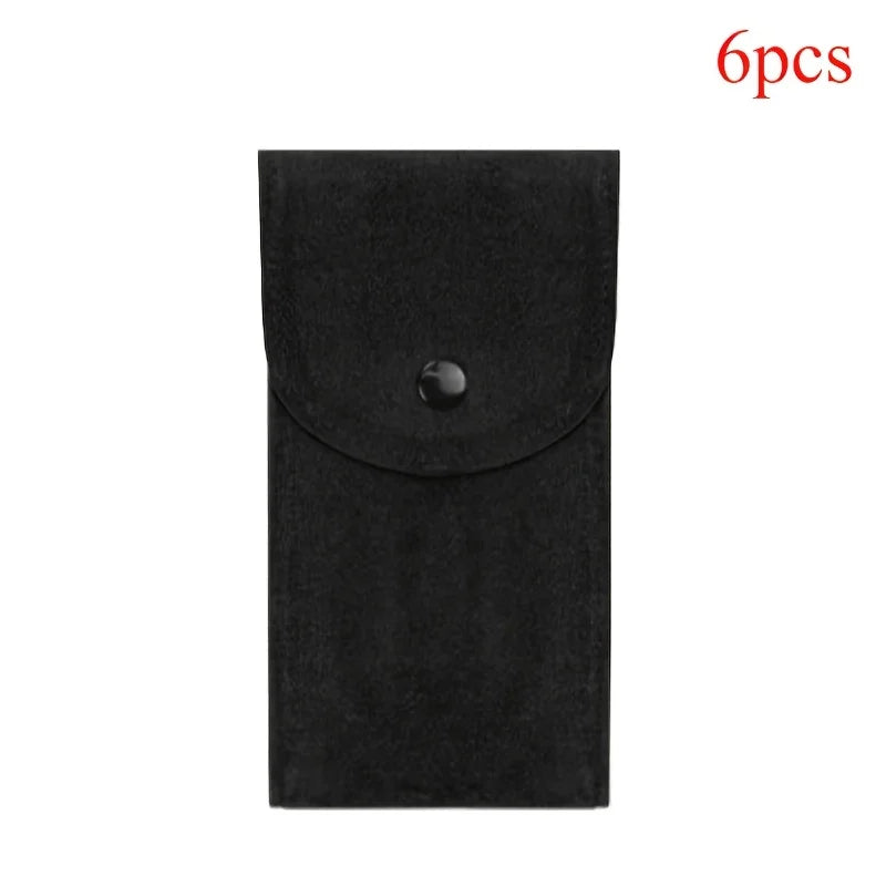 Organisateur de mallette de voyage portable pour montre unique, 6 pièces, sac de rangement en tissu flanelle pour hommes et femmes