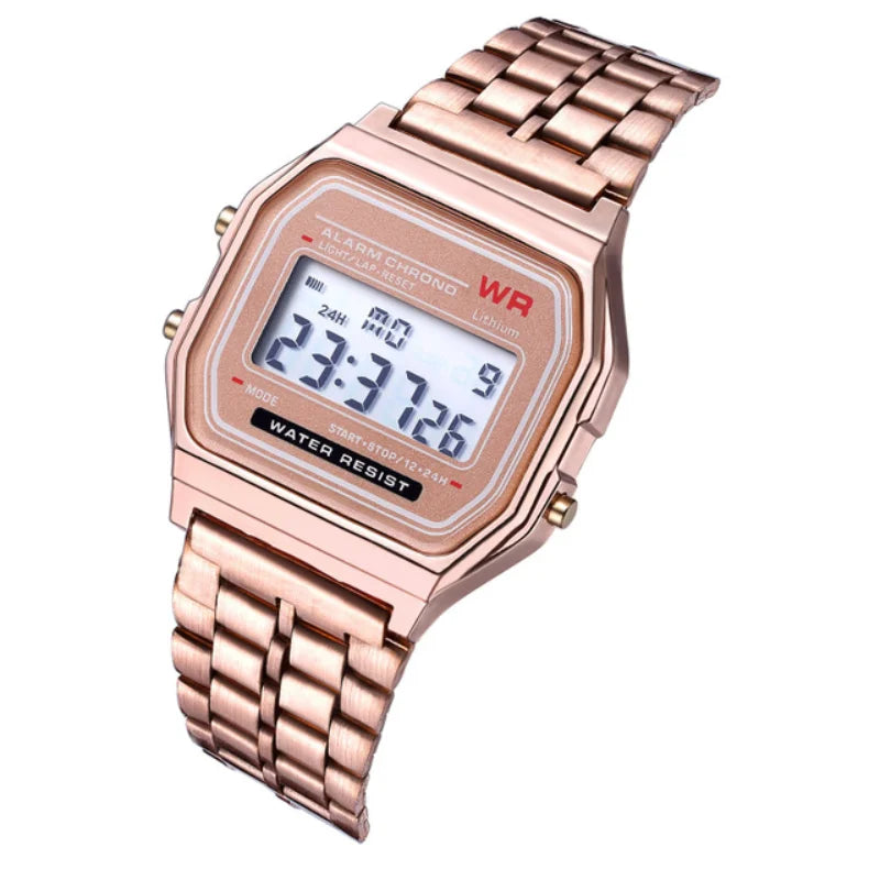 F91W montre à bracelet en acier Non étanche pour femmes, hommes, horloge d'affaires, montre de sport numérique LED multifonctionnelle, horloge électronique