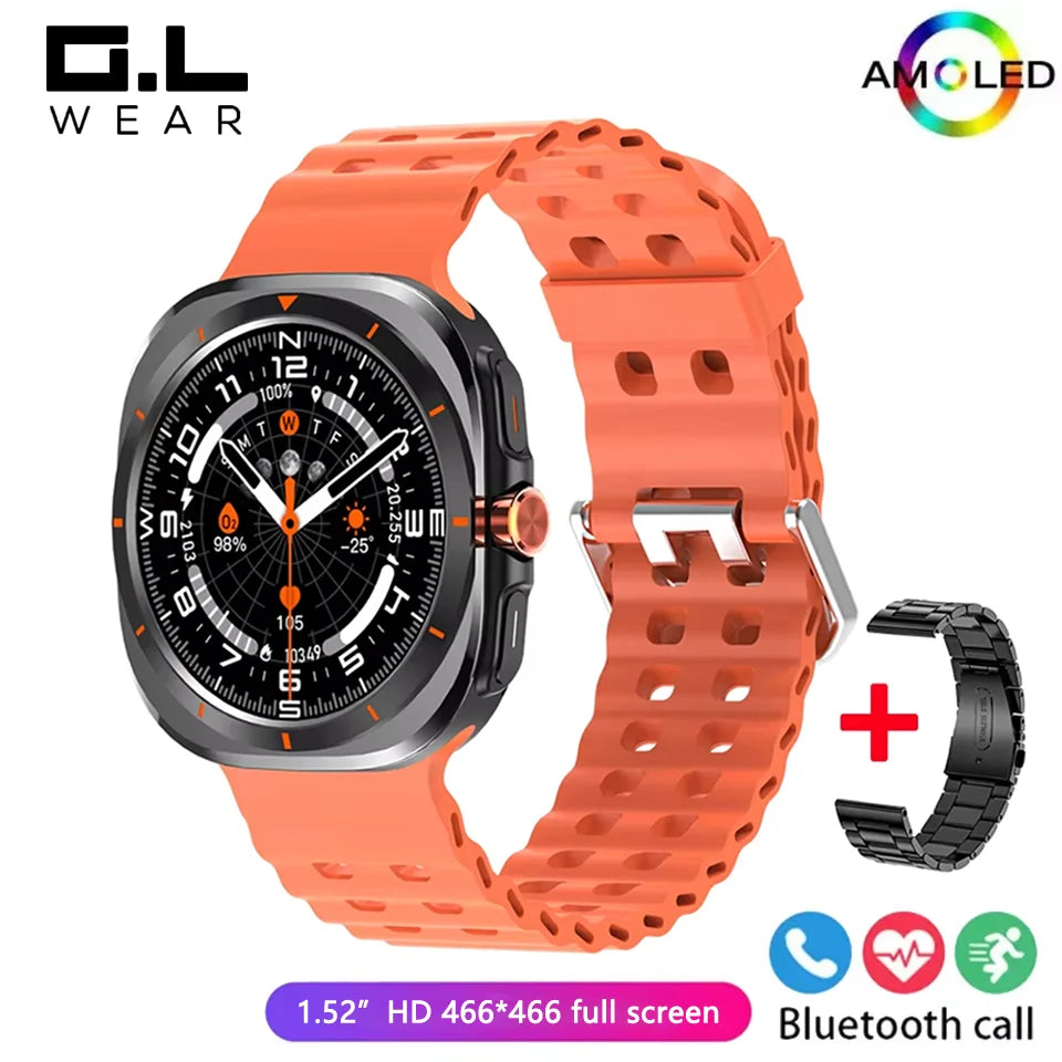 G.L Wear 2025 nouvelle montre intelligente pour hommes surveillance de la fréquence cardiaque Bluetooth appel Fitness suivi podomètre montre intelligente pour hommes