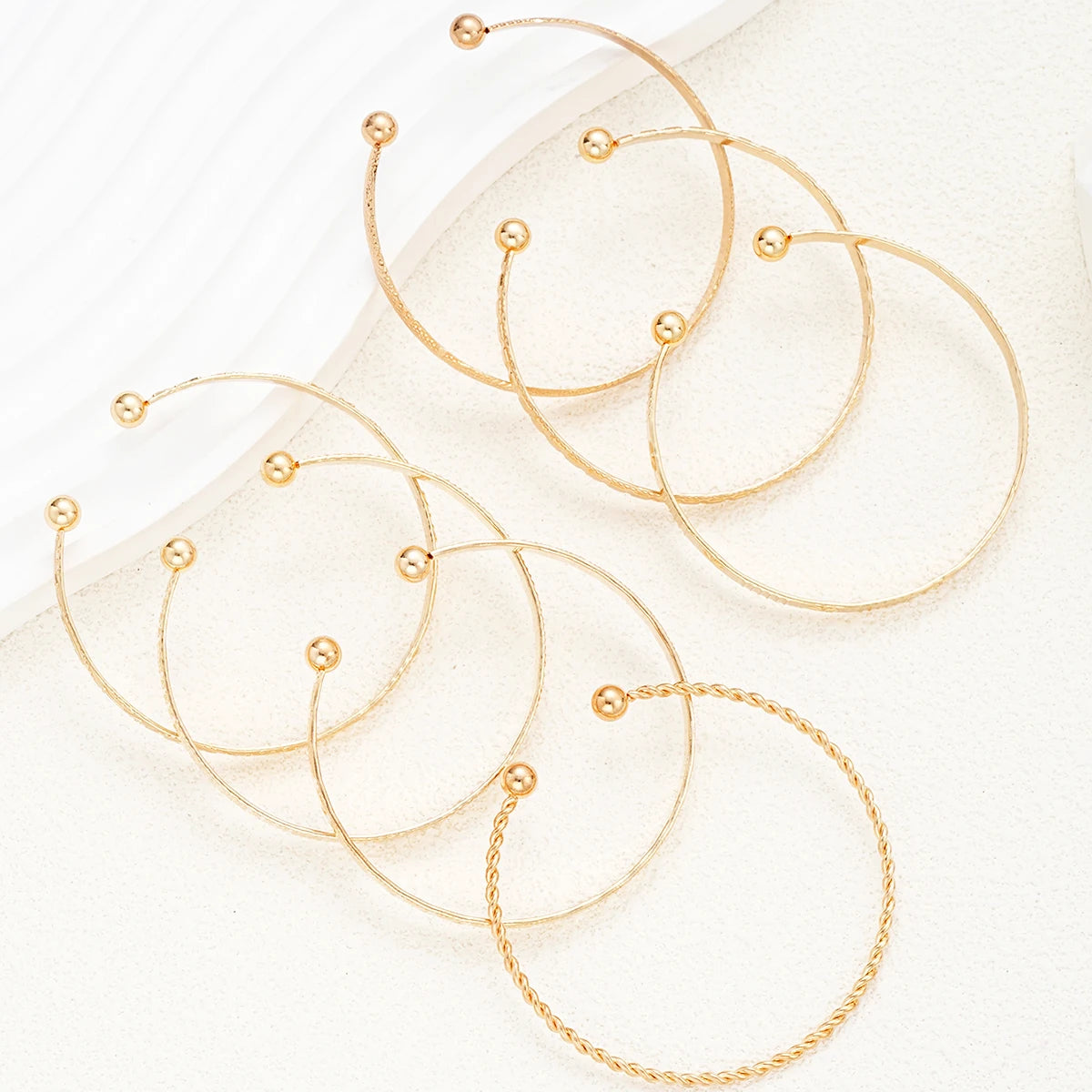 Bracelets Punk couleur or pour femmes, Streetwear, imprimés de cœur gothique, Design en métal, ouvert, bijoux à la mode, cadeaux, 7 pièces/ensemble, 2024