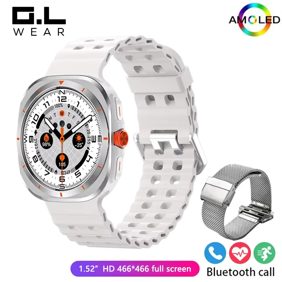 G.L Wear 2025 nouvelle montre intelligente pour hommes surveillance de la fréquence cardiaque Bluetooth appel Fitness suivi podomètre montre intelligente pour hommes