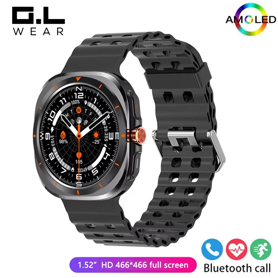 G.L Wear 2025 nouvelle montre intelligente pour hommes surveillance de la fréquence cardiaque Bluetooth appel Fitness suivi podomètre montre intelligente pour hommes