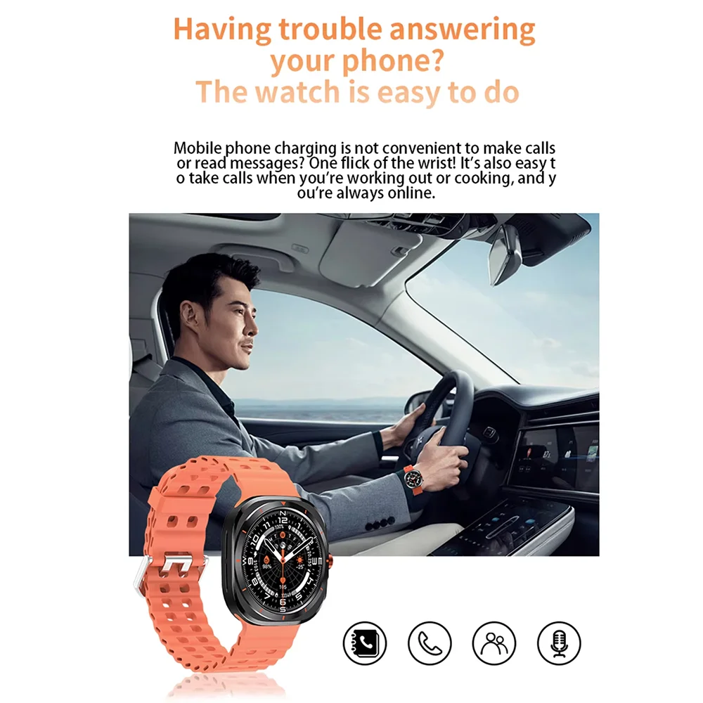 G.L Wear 2025 nouvelle montre intelligente pour hommes surveillance de la fréquence cardiaque Bluetooth appel Fitness suivi podomètre montre intelligente pour hommes