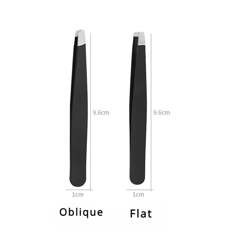 Pince à épiler professionnelle de précision en acier inoxydable, plumeuse à cheveux à pointe inclinée pour une toilettage facile, des sourcils et une barbe, imprimable et confortable