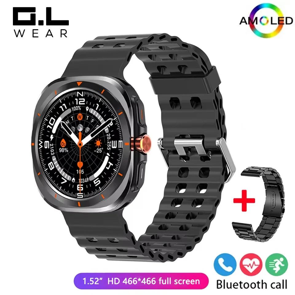 G.L Wear 2025 nouvelle montre intelligente pour hommes surveillance de la fréquence cardiaque Bluetooth appel Fitness suivi podomètre montre intelligente pour hommes