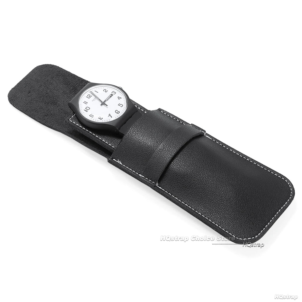 Sac de rangement de montre Portable, sac de montre Anti-poussière, organisateur de boîtier de montre en cuir PU, accessoires, sacs cadeaux à rabat à la mode