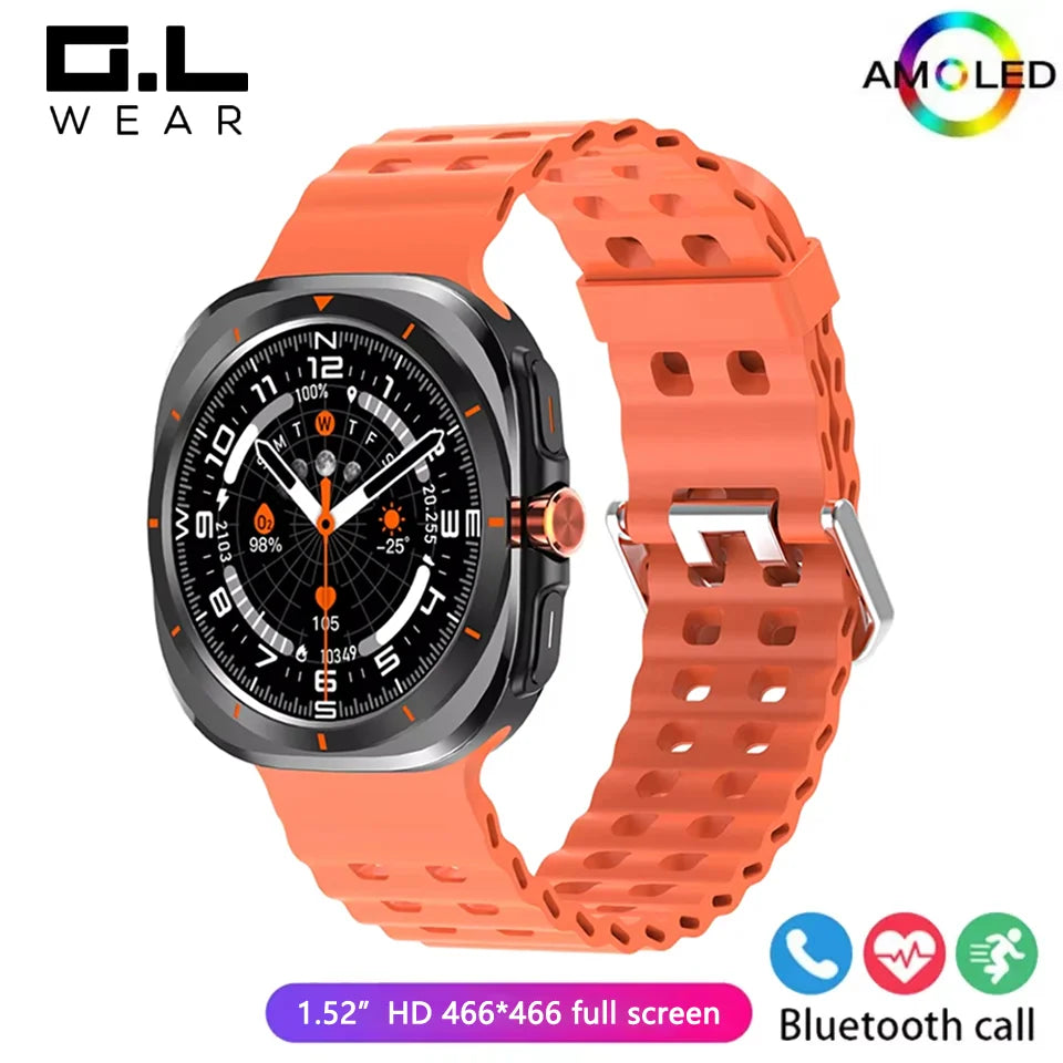 G.L Wear 2025 nouvelle montre intelligente pour hommes surveillance de la fréquence cardiaque Bluetooth appel Fitness suivi podomètre montre intelligente pour hommes