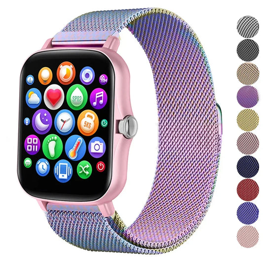 Bracelet de 20mm pour Amazfit GTS 4/3/2e/Mini/stratos 3/2, boucle magnétique en métal 22mm, Bracelet de montre Amazfit Gtr 4/3/pro/2e/bip-u-s-lite