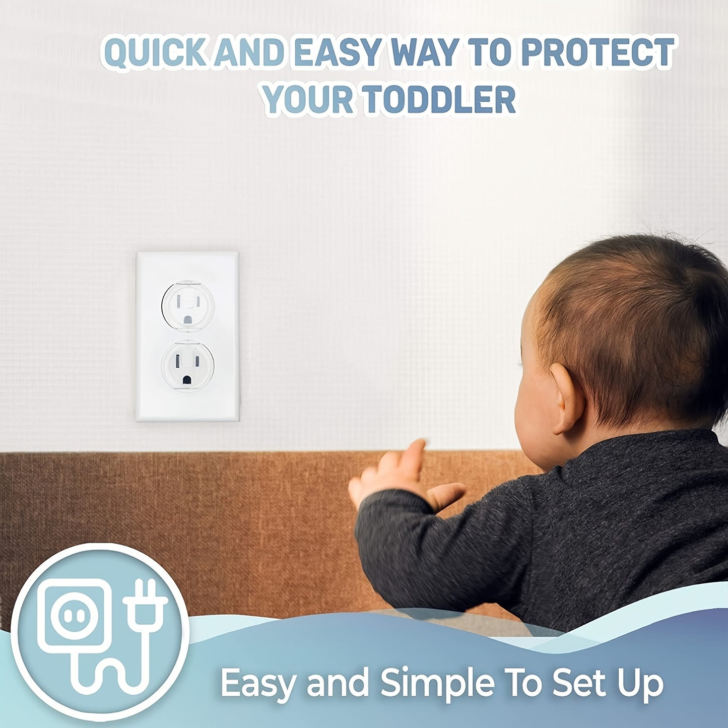 10pcs/20pcs ABERZEY Baby Proofing Safety Outlet Covers - Transparent Square Socket Protectors with Hidden Handle, Durable Plastic Child-Safe Electric Plug Covers for Kids & Toddlers, Easy Install No Tools Needed, Prevents Ele