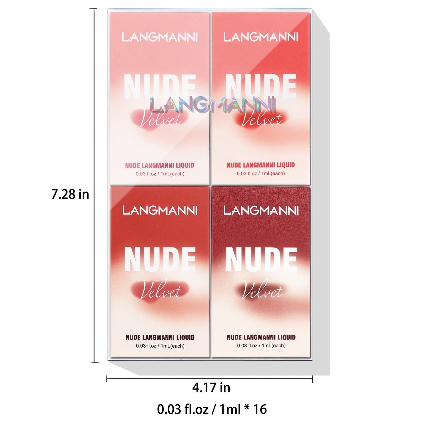 16 Pcs/Set Lipstick Set Long-Lasting Lip Gloss Velvet Glazed Matte Beauty Liquid Lipstick Makeup Valentine's Day Gifts