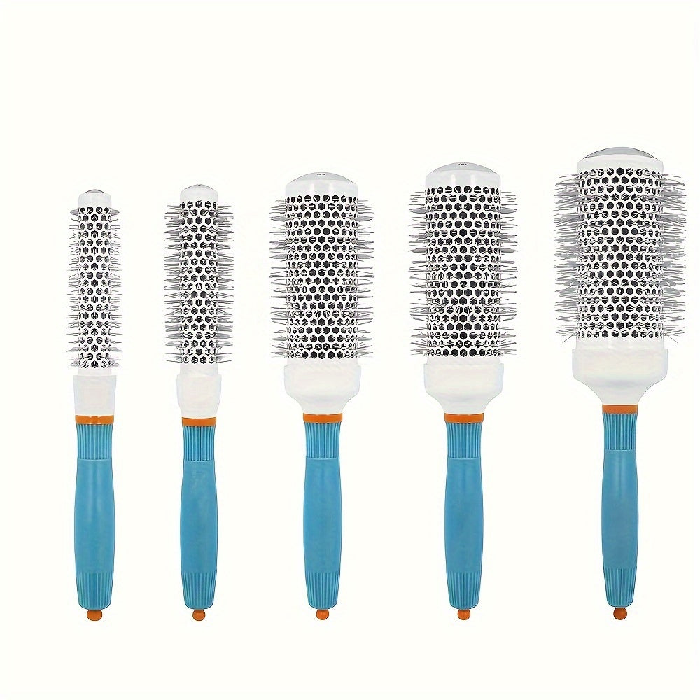 1pc Professional Ceramic Round Brush For Blow Drying And Heat Styling - Anti-Static, Lightweight, And Ion Thermal Barrel Brush For Salon Hairdressing
