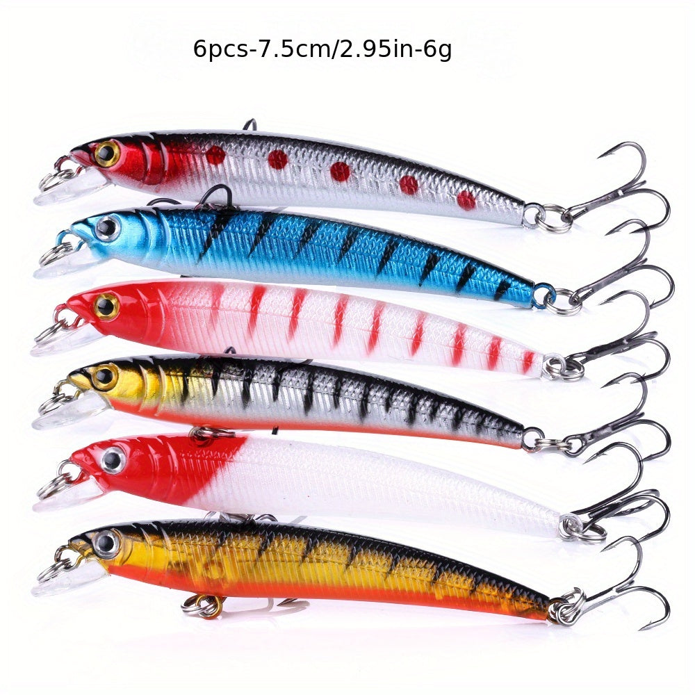 56pcs Fishing Lures Kit Crankbait Tackle Minnow Popper Pencil Swimbaits Hook Freshwater Saltwater Hard Baits Set for pike carp bass fishing christmas gift for man