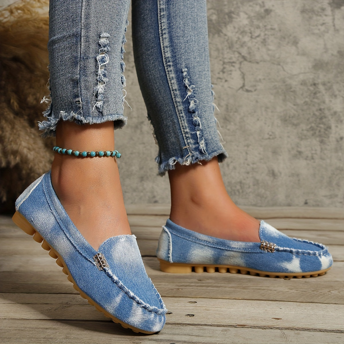 [Comfortable Loafers] Comfortable Round Toe Loafers | Women's Solid Slip On Shoes, Women's Footwear