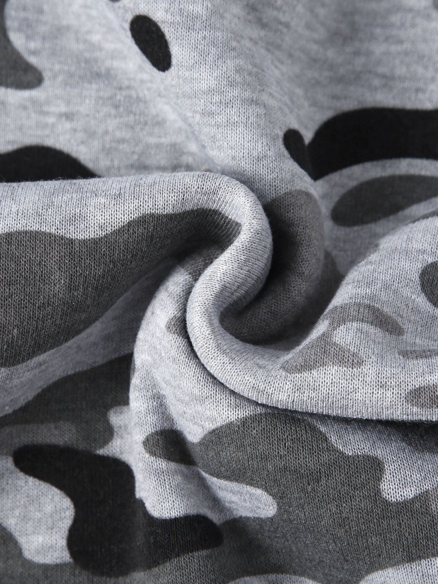 [Camouflage Sweatshirt] Autumn Winter Hooded Men's Camouflage Loose Pullover Fleece Sweatshirt | Fleece, Hooded