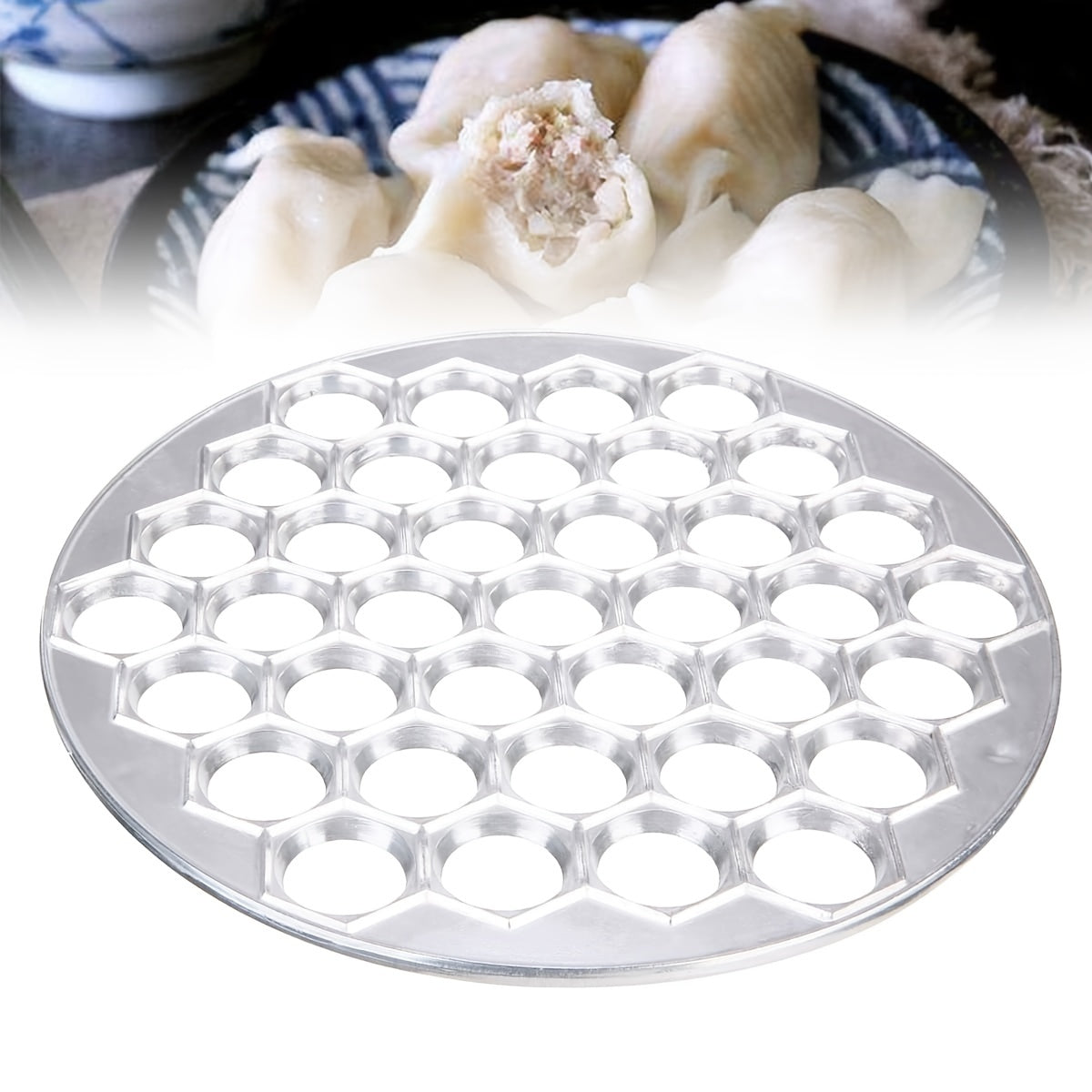 37 Holes Silvery Wonton Mold