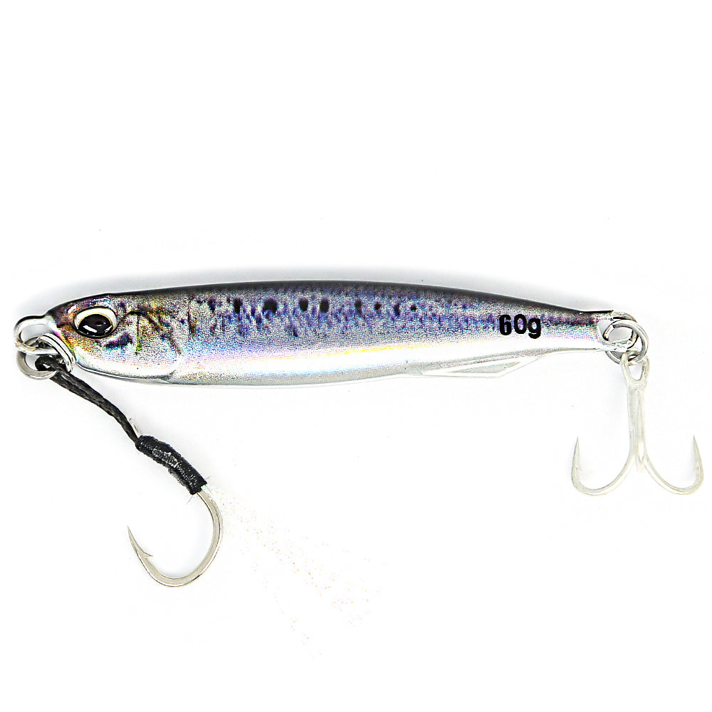 B&U Metal Cast Jig - 3D Printed Spoon Casting Jigging for Saltwater Fishing - 30G/40G/60G Artificial Bait Tackle with Enhanced Durability and Realistic Design