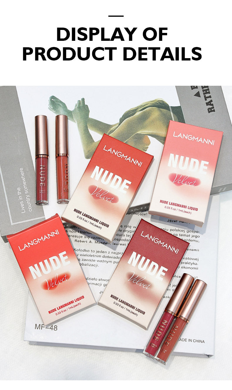 16 Pcs/Set Lipstick Set Long-Lasting Lip Gloss Velvet Glazed Matte Beauty Liquid Lipstick Makeup Valentine's Day Gifts