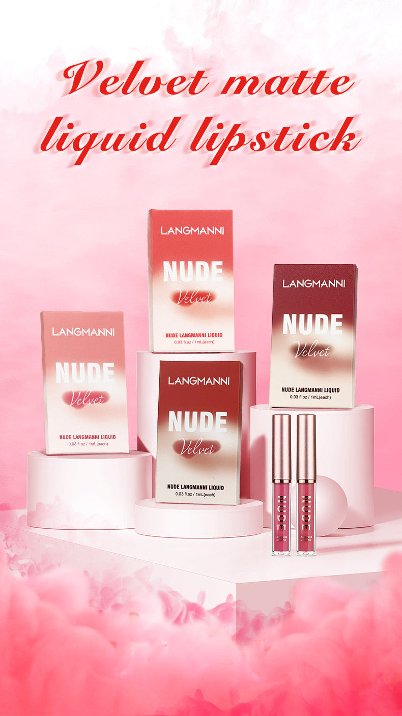 16 Pcs/Set Lipstick Set Long-Lasting Lip Gloss Velvet Glazed Matte Beauty Liquid Lipstick Makeup Valentine's Day Gifts