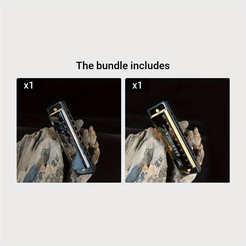 10 Hole Harmonica Mouth Organ | Puzzle Musical Instrument, Beginner Teaching, Playing Gift, Copper Core Resin, Available in, Pink, Red, Golden, Silvery Grey