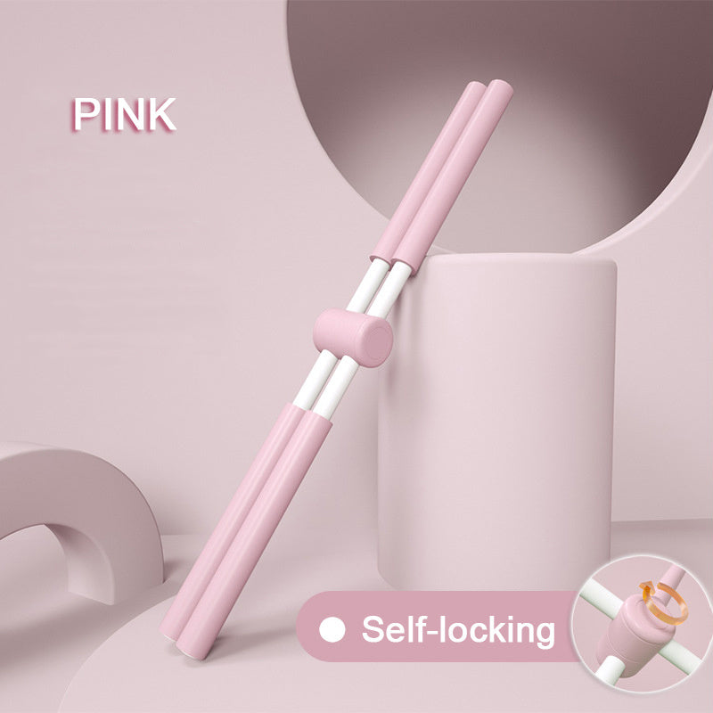 Adjustable Yoga Sticks for & Humpback Syndrome - Portable Stretching Pole with Extendable Length (Pink/Green/Blue) - Ideal for Scoliosis Treatment, Spinal & /Travel