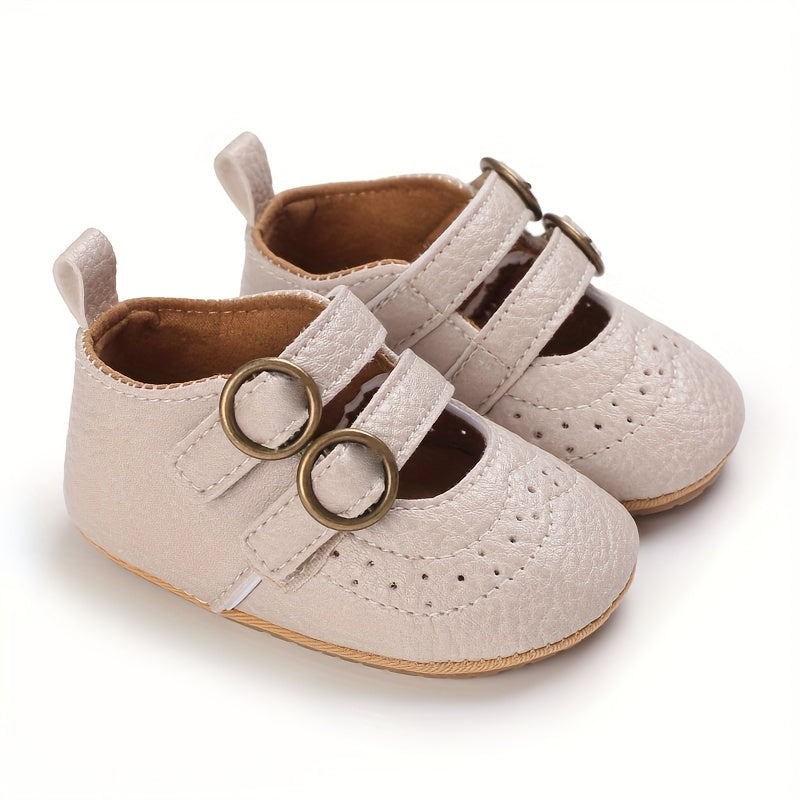 Baby Girl Shoes Mary Jane Flats Soft Sole Non-slip Hook And Loop Fastener Princess Shoes Toddler Shoes