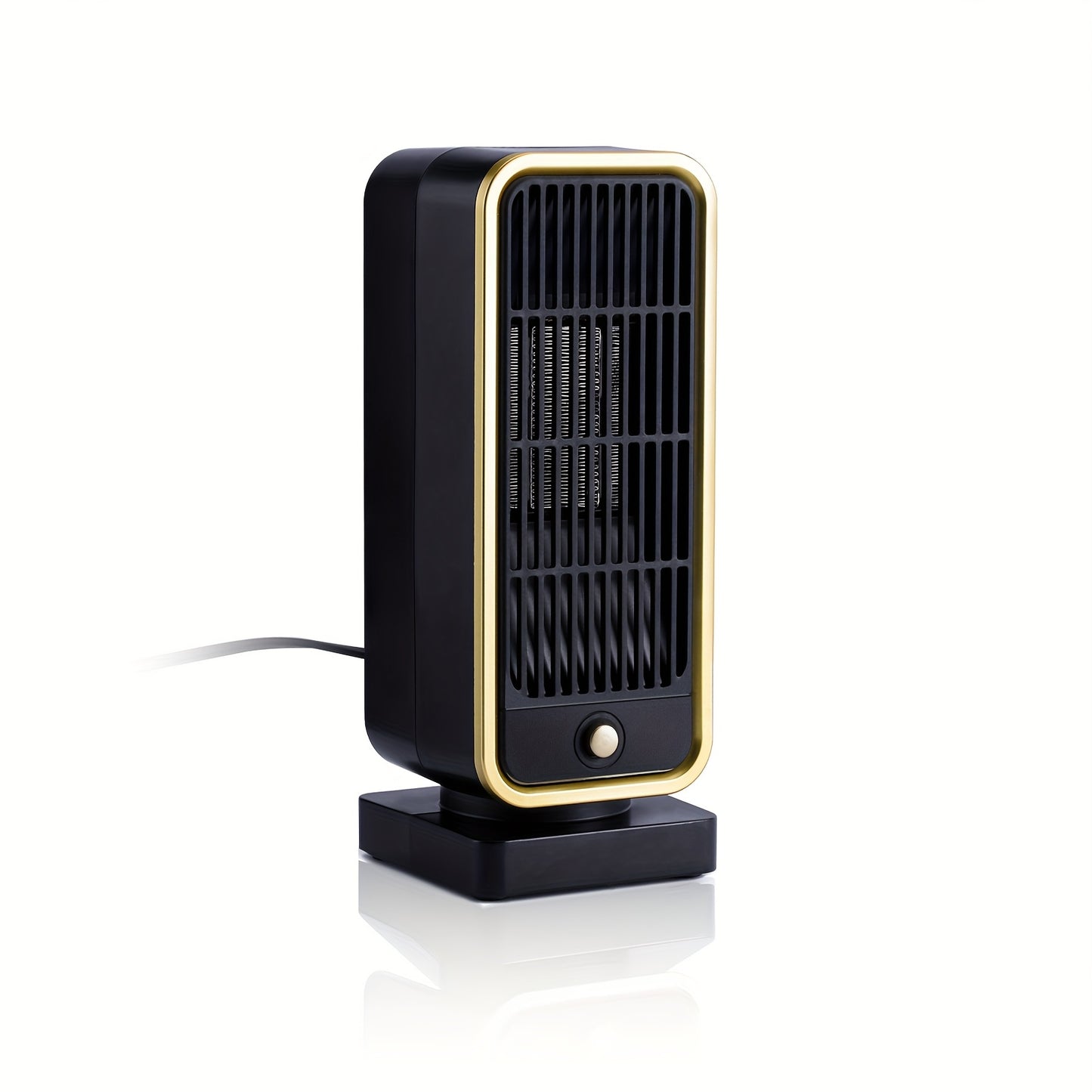 500W Portable Ceramic Electric Space Heater, Quiet, Square Shape, Tip-over Protection - 110-130V US Plug, No Energy Efficiency Rating, for Bedroom, Living Room, Office