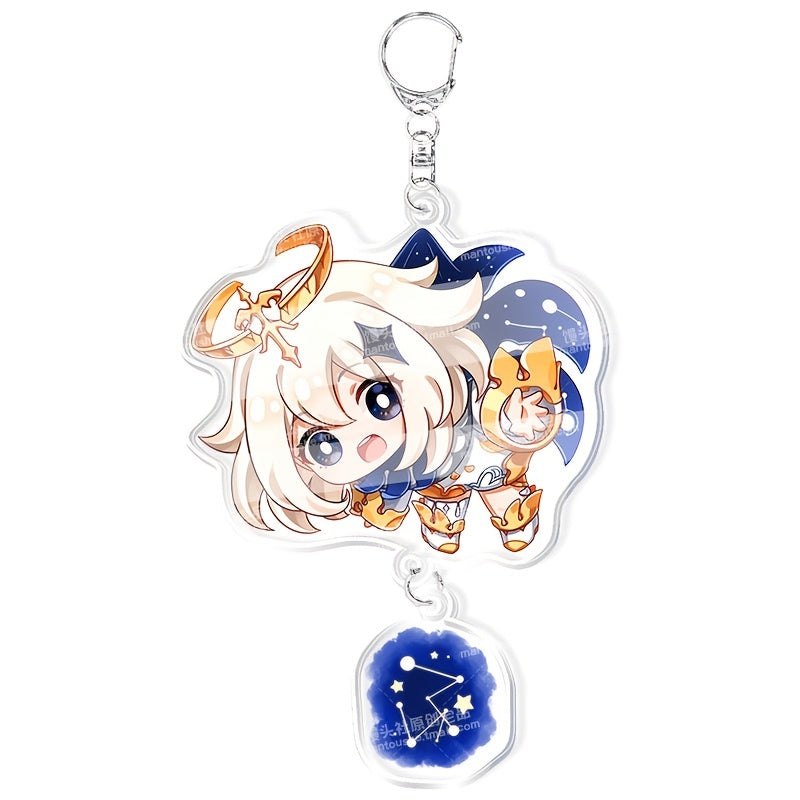 Game Anime Acrylic Keychain Cartoon Japanese Cute Bag Key Chain Keyring Ornament Bag Purse Charm Accessories