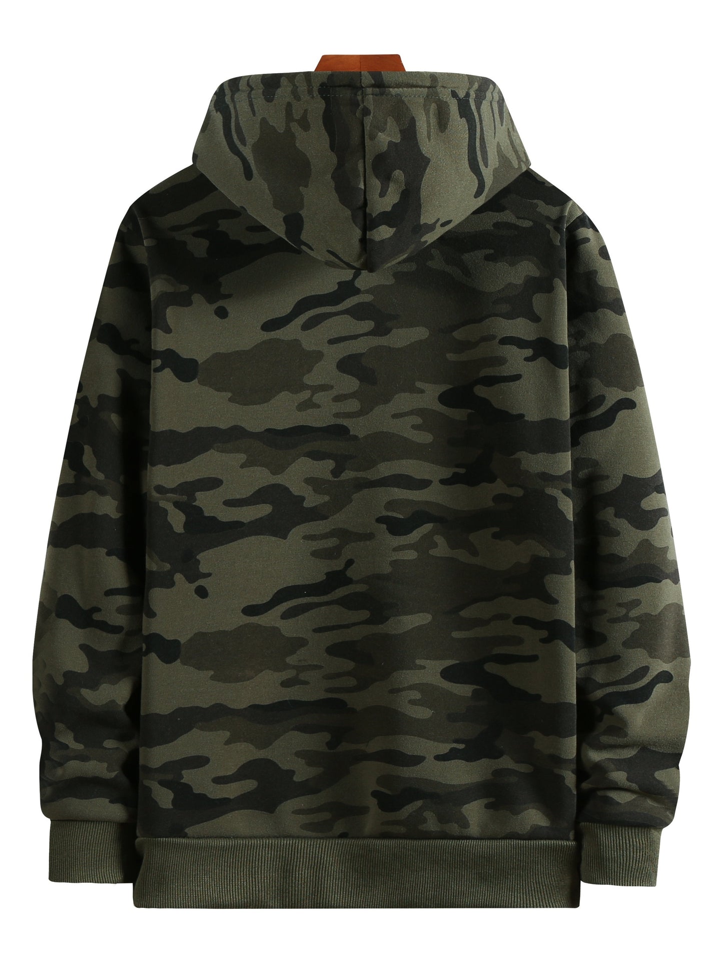[Camouflage Sweatshirt] Autumn Winter Hooded Men's Camouflage Loose Pullover Fleece Sweatshirt | Fleece, Hooded