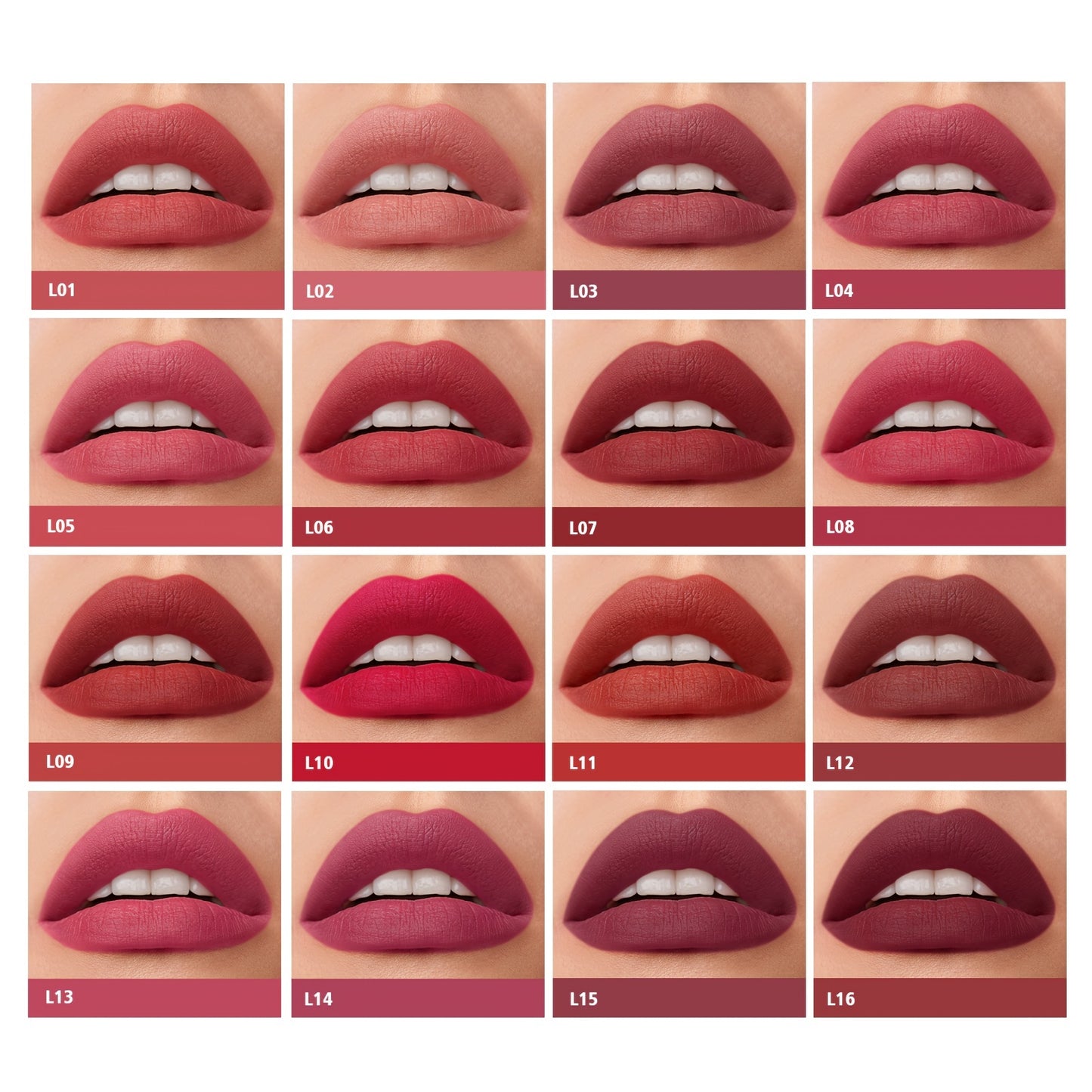 16 Pcs/Set Lipstick Set Long-Lasting Lip Gloss Velvet Glazed Matte Beauty Liquid Lipstick Makeup Valentine's Day Gifts