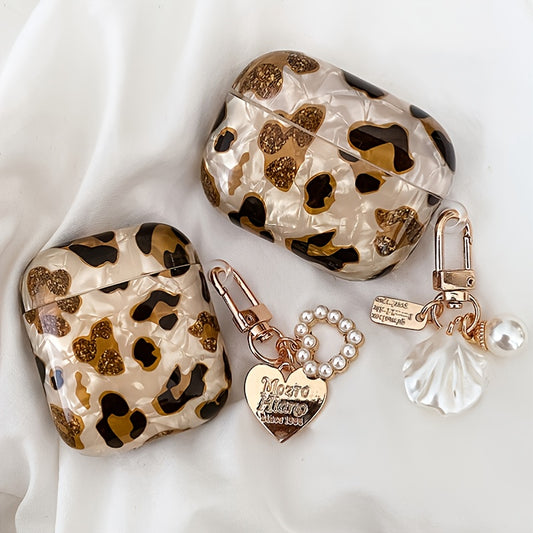 Stylish Leopard Print Earphone Sleeve with Hanging Chain - Perfect for Airpod1/2!