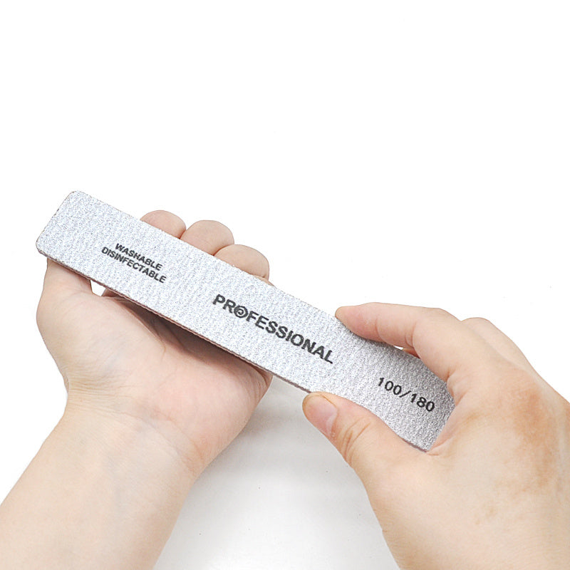 5 Pcs/Pack Square Nail File 80 100 180 Grit Poishing Files Strong Sandpaper Manicure Nails File Kit Salon Tools